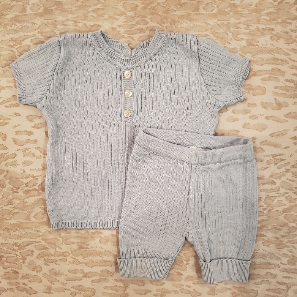 FELTMAN BROTHERS Blue Knit Set 3M
